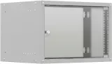 Шкаф коммутационный NTSS LIME (NTSS-WL6U5535GS) настенный 6U 550x350мм пер.дв.стекл несъемн.бок.пан. 30кг серый 270мм 8.3кг 110град. 370мм IP20 укомплектованный