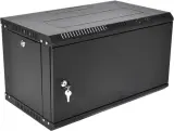 Шкаф ЦМО Шкаф телекоммуникационный настенный разборный ЭКОНОМ 6U (600  350) дверь металл, цвет черный Image