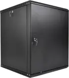 Шкаф ЦМО Шкаф телекоммуникационный настенный разборный ЭКОНОМ 12U (600  650) дверь металл, цвет черный Image