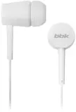 Наушники внутриканальные BBK EP-1002S 1.2м белый проводные в ушной раковине (EP-1002S (W)) Image