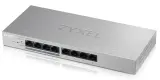 Коммутатор Smart L2 коммутатор PoE+ Zyxel GS1200-8HP v2, 8xGE (4xPoE+), настольный, бесшумный, с поддержкой VLAN, IGMP, QoS и Link Aggregation, бюджет PoE 60 Вт Image