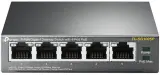 Сетевое оборудование TP-Link TL-SG1005P, 5-портовый гигабитный настольный коммутатор с 4 портами PoE, 5 гигабитных портов RJ45,включая 4 порта PoE, бюджет PoE до 65 Вт, стальной корпус Image