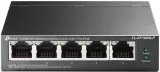 Сетевое оборудование TP-Link TL-SF1005LP, 5-портовый 10/100 Мбит/с неуправляемый коммутатор с 4 портами PoE, металлический корпус, бюджет PoE — 41 Вт. Image
