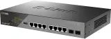 Коммутатор D-Link Smart L2 Surveillance Switch 8х1000Base-T PoE, 2x1000Base-X SFP, PoE Budget 130W, Long-range PoE up to 250m Image