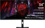 Монитор Xiaomi 34" Curved Gaming Monitor G34WQi черный VA LED 1ms 21:9 HDMI матовая HAS Piv 350cd 178гр/178гр 3440x1440 180Hz FreeSync Premium DP 2K 6.9кг Image