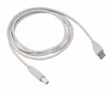 Кабель Buro Reversible USB A(m) USB B(m) 1.8м серый плоский Image