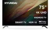Телевизор LED Hyundai 75" H-LED75BU7009 Android TV Frameless черный 4K Ultra HD 60Hz DVB-T DVB-T2 DVB-C DVB-S DVB-S2 USB WiFi Smart TV Image