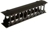 Кабельный органайзер Hyperline CMF-2U-FPL106-MCOV-RAL9005 пальцы 2U шир.:19" глуб.:106мм Image