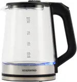 Чайник электрический Starwind SKG5778 2л. 2000Вт черный/прозрачный корпус: стекло Image