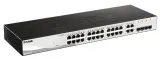 D-Link Управляемый L2 коммутатор, 24x1000Base-T, 4xCombo 1000Base-T/SFP, защита от статического электричества до 6 кВ, CLI Image