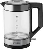 Чайник электрический Hyundai HYK-G3509 1.7л. 2200Вт черный/прозрачный корпус: стекло/пластик Image