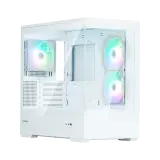 Корпус ZALMAN P30 V2, MATX, WHITE, WINDOW, 2x3.5", 3x2.5", 1xUSB TYPE-C, 1xUSB3.0, SIDE 2x120mm ARGB, REAR 1x120mm ARGB, VGA support Image
