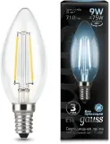 Лампа филам. Gauss Filament 9Вт цок.:E14 свеча 220B 4100K св.свеч.бел.нейт. С35 (упак.:1шт) (103801209) Image