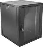 Шкаф ЦМО Шкаф телекоммуникационный настенный сварной 12U (600  500) съёмные стенки, дверь стекло, чёрный Image