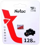 Носитель информации Netac P500 ECO 128GB MicroSDXC U1/C10 up to 80MB/s, retail pack card only Image