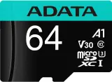 Флеш карта microSDXC 64GB A-Data AUSDX64GUI3V30SA2-RA1 Premier Pro + adapter Image