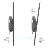 Кронштейн для телевизора Onkron UT4 черный 55"-100" макс.75кг настенный наклон Image