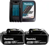 Батарея аккумуляторная Makita BL1850Bx2 LXT 18В 5Ач Li-Ion (З/У в компл.) (191L74-5) Image