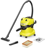 Строительный пылесос Karcher WD 4 V-20/5/22 1000Вт (уборка: сухая/сбор воды) желтый Image