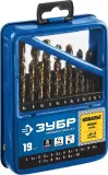 Набор сверл Зубр 29626-H19 по металлу (19пред.) для дрелей Image