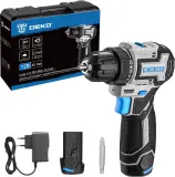 Дрель-шуруповерт Deko Loner 12V PRO аккум. патрон:быстрозажимной (кейс в комплекте) (085-1011) Image