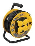 Удлинитель силовой IEK INDUSTRIAL PLUS (WKP15-16-04-30-44) 3x1.5кв.мм 4розет. 30м ПВС 16A катушка желтый Image