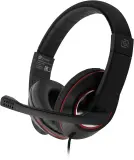 Наушники с микрофоном Оклик HS-L390G DRAGON черный/красный 1.8м мониторные оголовье (1100413) Image
