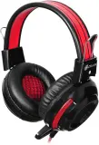 Наушники с микрофоном Оклик HS-G300 ARMAGEDDON черный/красный 2.2м мониторные оголовье (337457) Image