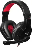 Наушники с микрофоном Оклик HS-L320G Phoenix черный/красный 1.9м мониторные оголовье (359482) Image