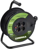 Удлинитель силовой Garden УК40 (WKP10-10-04-40-G) 2x1.0кв.мм 4розет. 40м ПВС 10A катушка черный Image