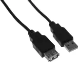 Кабель-удлинитель KingPrice KP-AmAf-v2-3m USB A(m) USB A(f) 3м черный Image