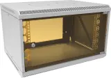 Шкаф коммутационный Suprlan (05-1063) настенный 6U 600x450мм пер.дв.стекл направл.под закл.гайки 70кг RAL 7035 385мм 15.7кг 360мм Image