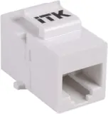 Адаптер ITK CS7-1C5EU проходной Keystone RJ45 кат.5E UTP бел. (упак.:1шт) Image