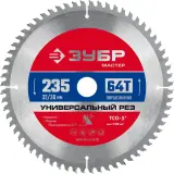 Диск пильный по алюм. Зубр 36916-235-32-64_z01 d=235мм d(посад.)=32мм (торцовочные пилы) Image
