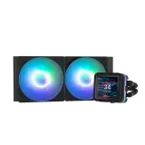 Zalman CPU Liquid Cooler 240mm, ARGB, LCD Display, black Image