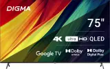 Телевизор QLED Digma 75" DM-LED75UQB31 Google TV Frameless Metal черный/черный 4K Ultra HD 60Hz MEMC DVB-T DVB-T2 DVB-C DVB-S DVB-S2 USB WiFi Smart TV Image