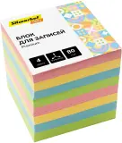 Блок для записей бумажный Silwerhof Daily Премиум 90x90x90мм 80г/м2 4цв.в упак. Image