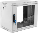 Шкаф коммутационный ЦМО (ШРН-9.500) настенный 9U 600x529мм пер.дв.стекл 200кг серый 470мм 180град. Image