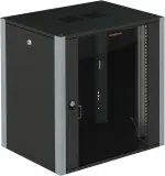 Шкаф коммутационный Sysmatrix (WP 6312.910) настенный 12U 600x350мм пер.дв.стекл 2 бок.пан. 60кг черный 20кг IP20 Image