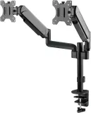 Кронштейн для мониторов ЖК Digma D-MM202D черный 17"-32" макс.9кг крепление к столешнице поворот и наклон Image
