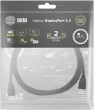 Кабель аудио-видео Cactus CS-DP-DP-1.4-2 DisplayPort (m)/DisplayPort (m) 2м. позолоч.конт. черный Image