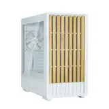 ZALMAN P10 NAMU, MATX, WHITE, WINDOW, FRONT COVER WALNUT, 2x3.5", 3x2.5", 1xUSB TYPE-C, 1xUSB3.0, FRONT 2x120mm, REAR 1x120mm ARGB Image