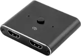 Переключатель аудио-видео Digma HDMI (f)/HDMI (f)/HDMI (f) черный (D-HSW-V2.0X2) Image