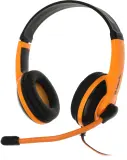 Наушники с микрофоном Defender Warhead G-120 оранжевый/черный 2м накладные оголовье (64099) Image