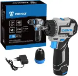 Дрель-шуруповерт Deko Loner 12V Pro аккум. патрон:быстрозажимной (кейс в комплекте) (085-1121) Image