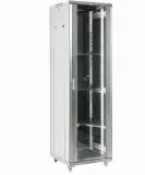 Шкаф коммутационный Rexant (04-2766-211) напольный 27U 600x600мм пер.дв.стекл металл 2 бок.пан. направл.под винты 800кг серый 230град. IP20 сталь Image