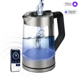 Чайник электрический Polaris PWK 1725CGLD 1.7л. 2200Вт серебристый матовый корпус: стекло/металл Image