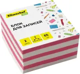 Блок для записей бумажный Silwerhof ECO Эконом 90х90х45мм 65г/м2 ассорти Image