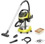 Строительный пылесос Karcher WD 6 P S V-30/8/35/T (YSY) 1300Вт (уборка: сухая/сбор воды) желтый Image