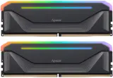 Apacer  DDR5  32GB  6800MHz DIMM NOX RGB Black Gaming Memory (PC5-54400) CL36 1.4V  Kit (2x16GB) (Retail) 2048*8  Heat Sink (Retail) 3 years (AH5U32G68C592NBAA-2) Image